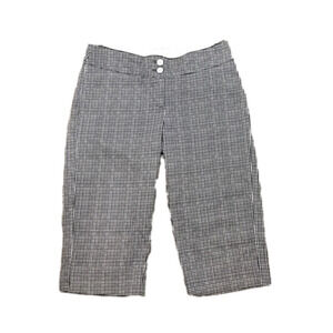 𝅺WHITE House Black Market Crop Black & White Check Pant
